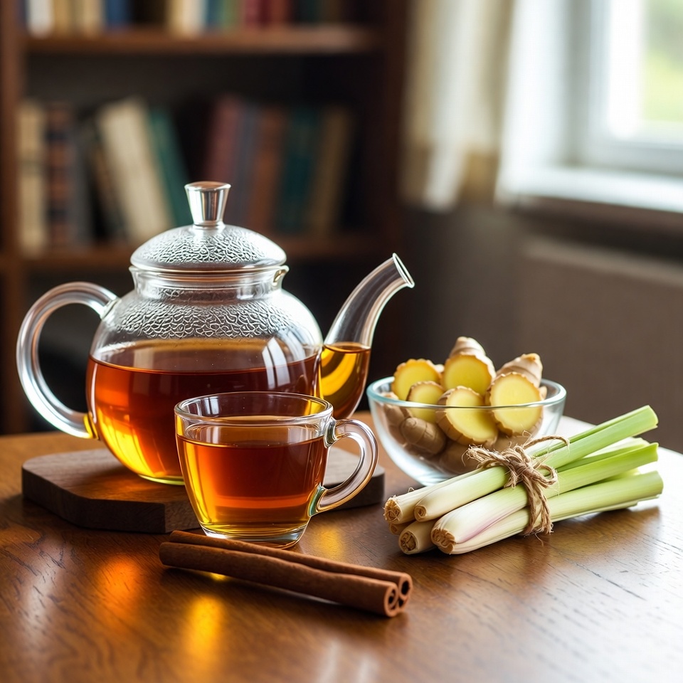 Traditioneller Wellness-Tee: Heilen mit Ingwer, Zitronengras und Zimt