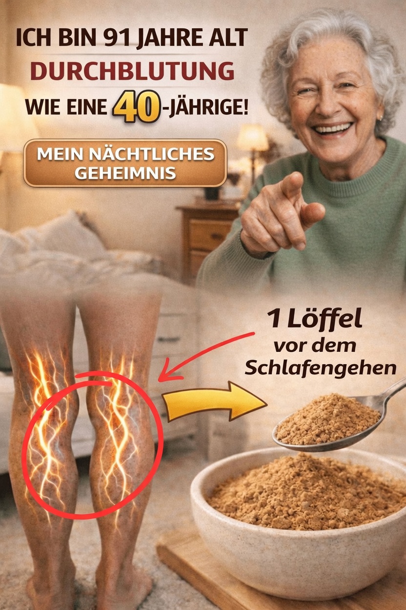 Senioren, essen Sie DAS vor dem Schlafengehen, um die Durchblutung in den Beinen über Nacht zu verbessern – wachen Sie mit wärmeren Füßen auf!
