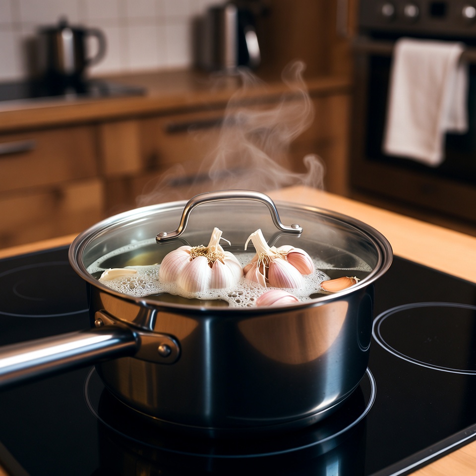 Koche 3 Knoblauchzehen in einem Topf, bevor du schlafen gehst: Das passiert