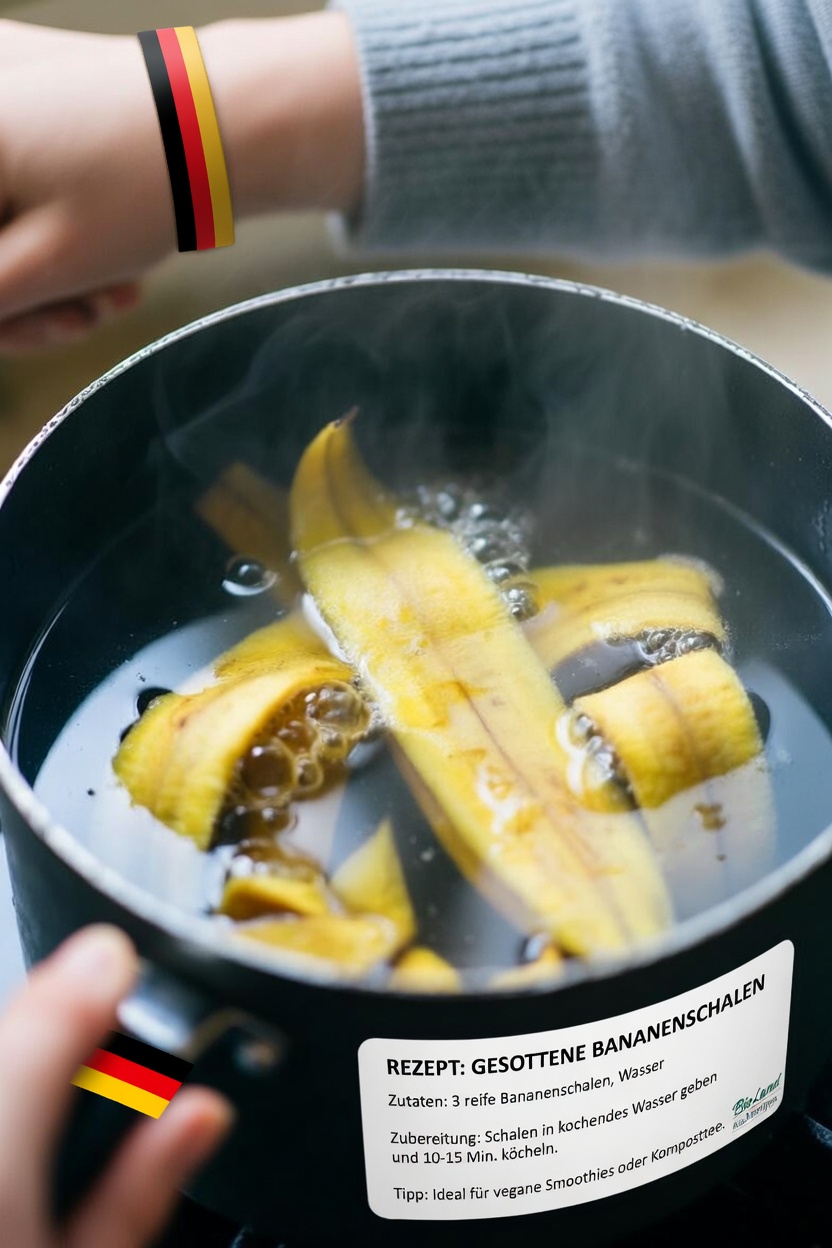 Entdecken Sie die überraschenden Vorteile von gekochtem Bananenschalenwasser als natürliche Haarspülung für gesünderes Haar