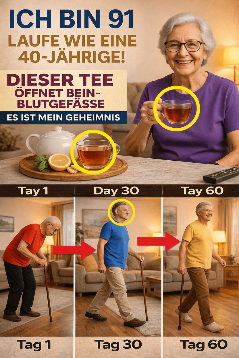 Über 60? Entdecken Sie 3 einfache Tees, die jeden Tag stärkere Beine und leichteres Gehen unterstützen können