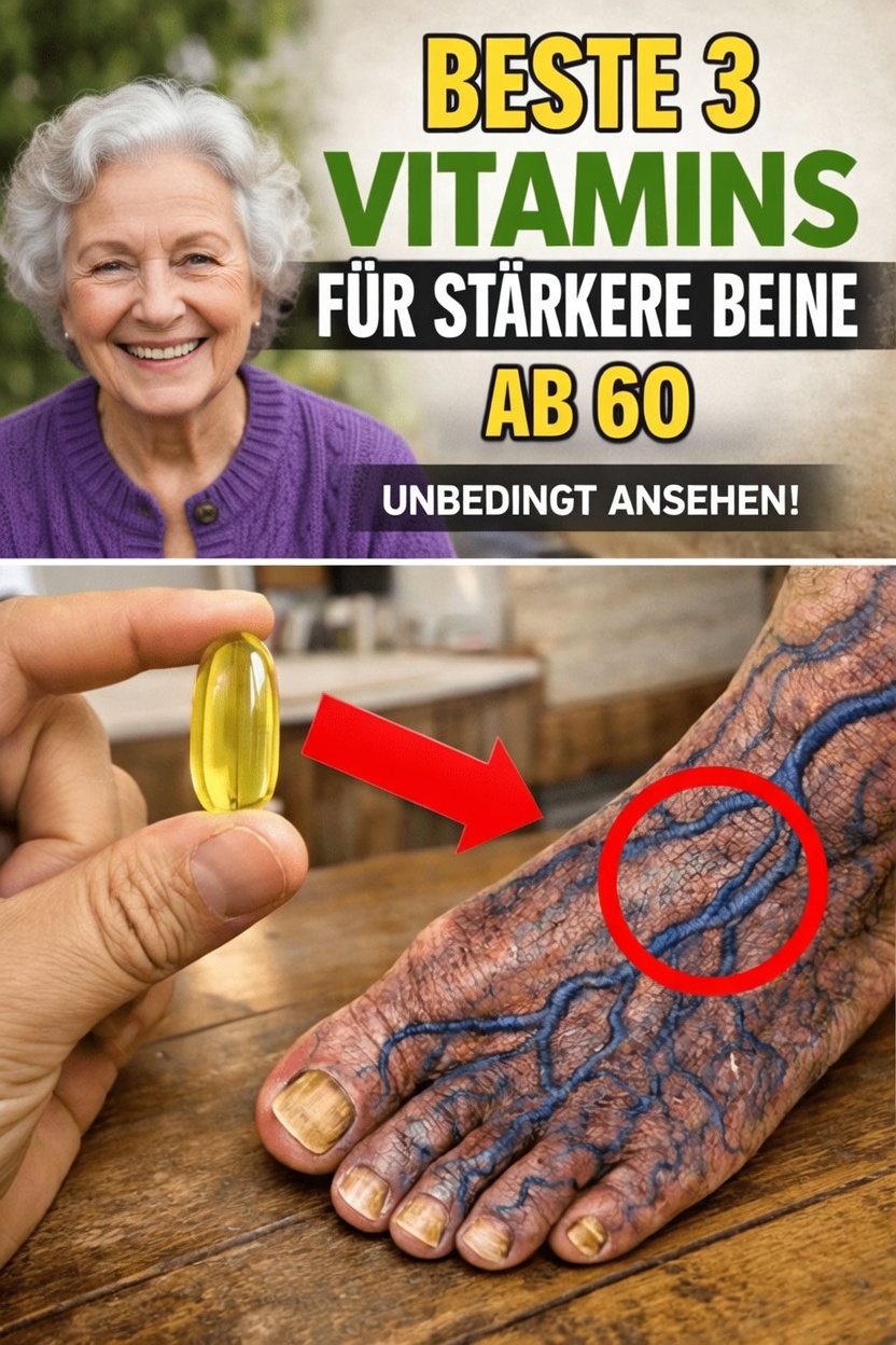 Entdecken Sie die drei Vitamine vor dem Schlafengehen, die die Beingesundheit nach 60 unterstützen können