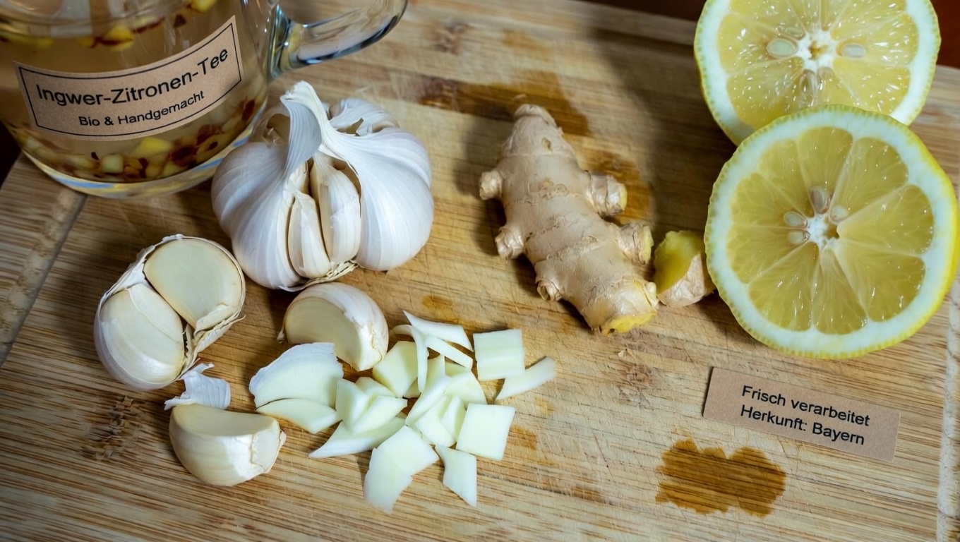 Eine einfache Gewohnheit vor dem Schlafengehen: Eine Mischung aus Knoblauch, Zitrone und Ingwer zur Unterstützung der Herzgesundheit erkunden