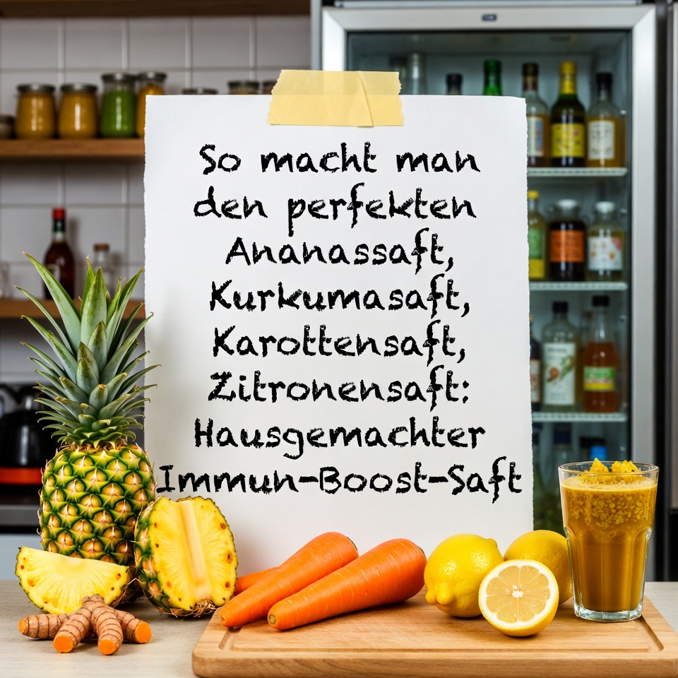 Wie man den perfekten Ananas-, Kurkuma-, Karotten- und Zitronensaft zubereitet: Hausgemachter Saft zur Stärkung des Immunsystems