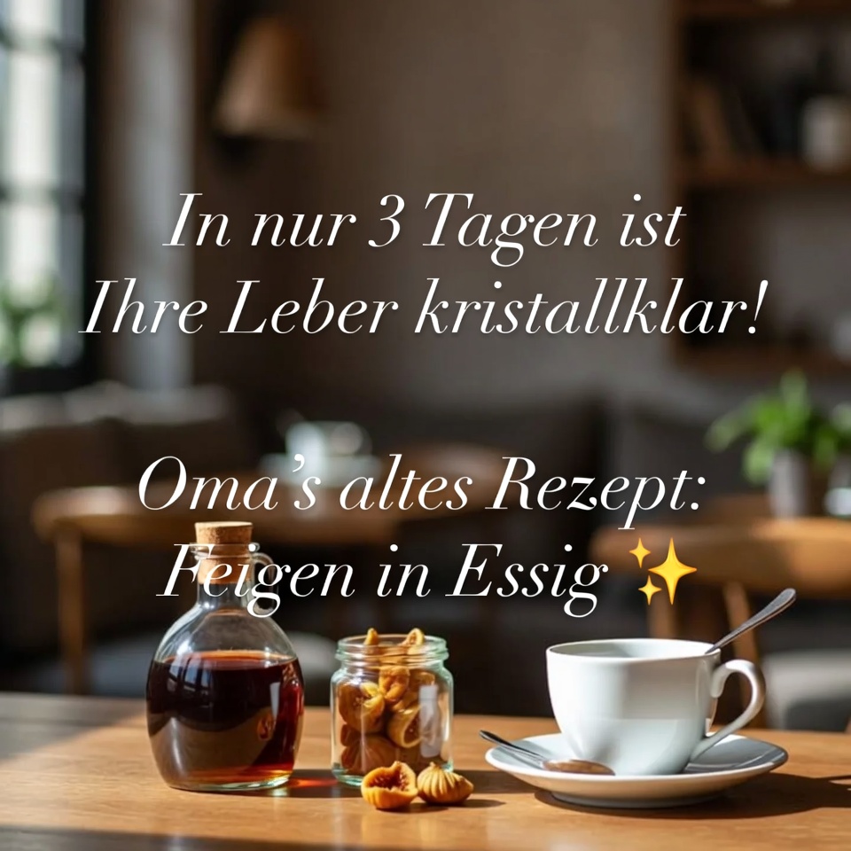 In nur 3 Tagen wird Ihre Leber kristallklar sein! Omas altes Rezept: Getrocknete Feigen in Essig 🌿✨