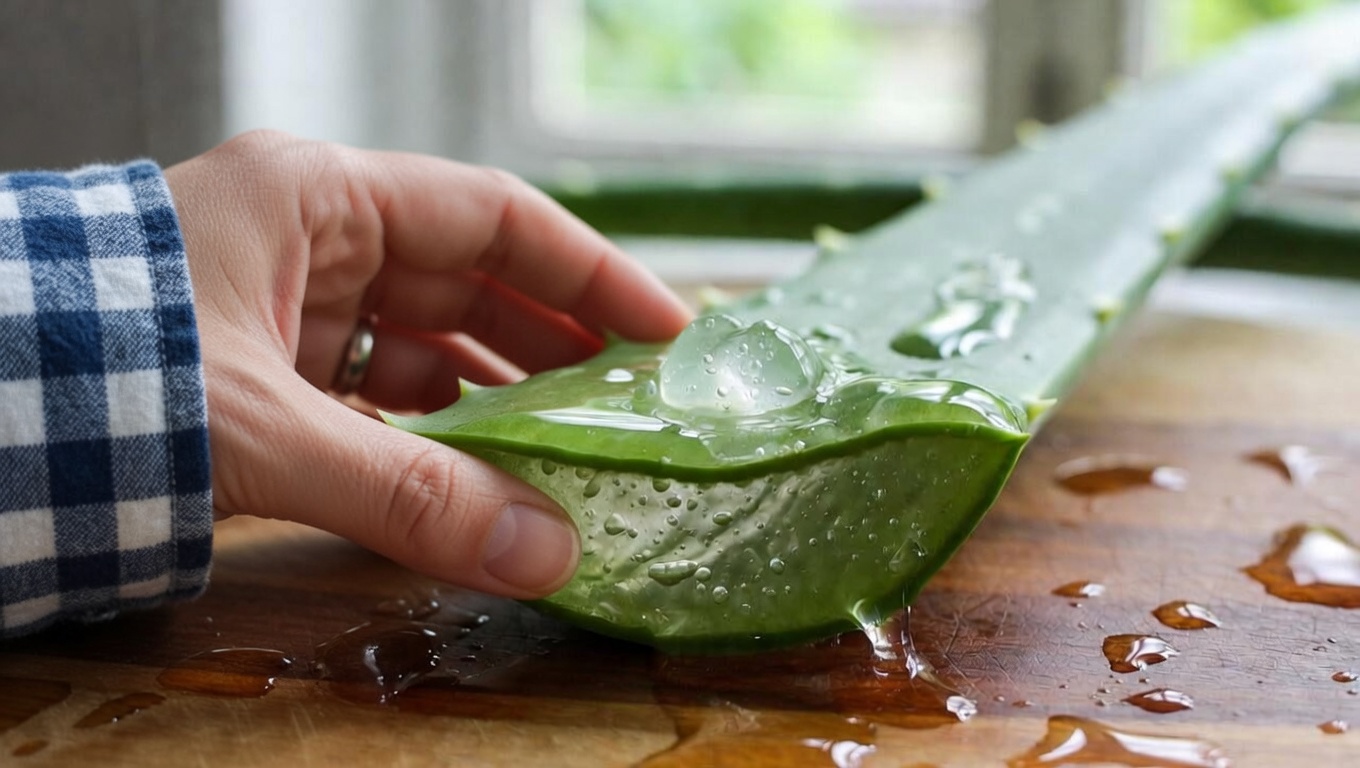 Einfacher selbstgemachter Feuchtigkeitsspender mit Aloe Vera und Kokosöl für hydratisierte, jugendlich aussehende Haut