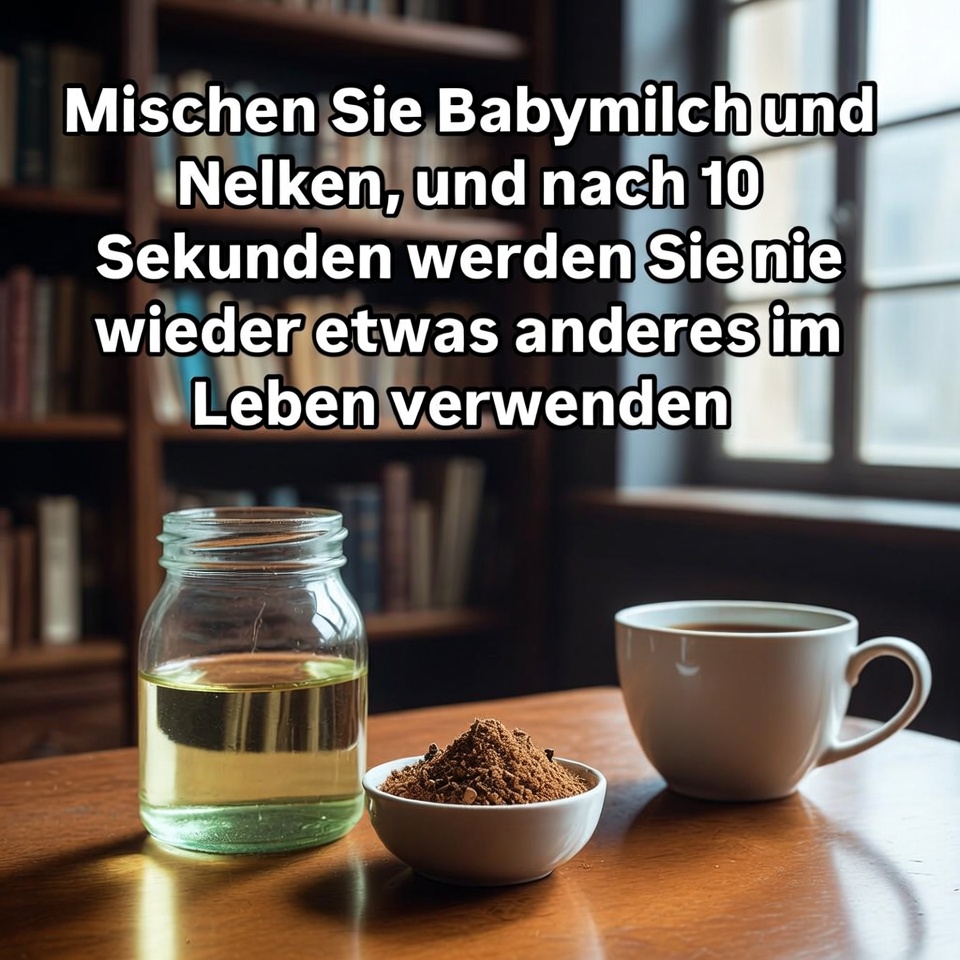 Mische Babyöl mit Nelken, und nach 10 Sekunden wirst du in deinem Leben nie wieder etwas anderes verwenden.