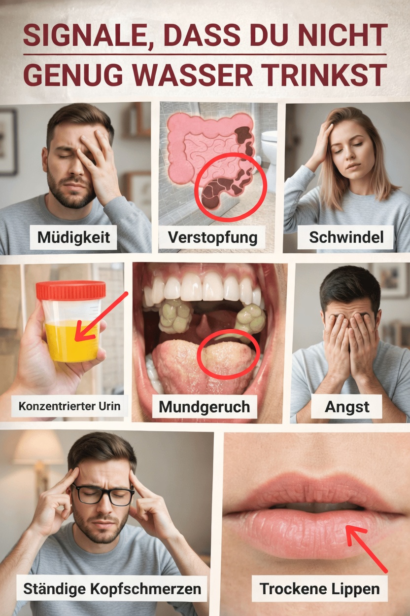 Verpassen Sie diese häufigen Anzeichen, dass Sie nicht genug Wasser trinken?