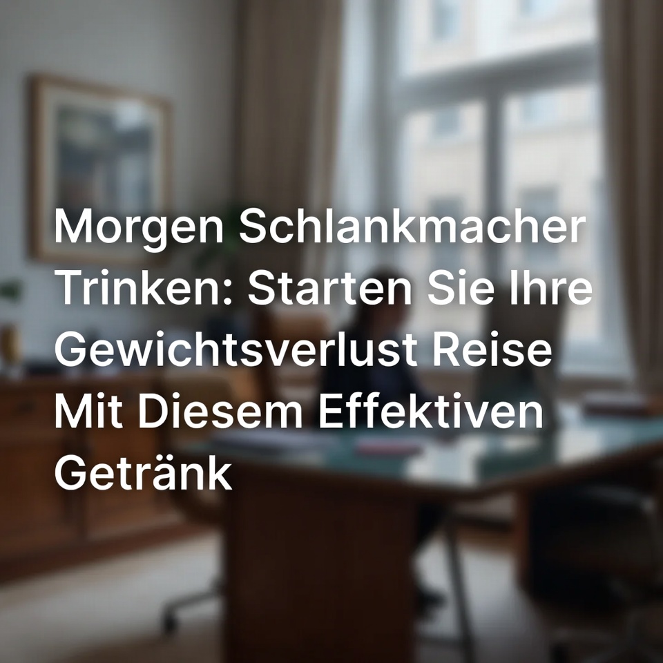Morgendlicher Schlankmacher-Drink: Starte deine Abnehmreise mit diesem effektiven Getränk
