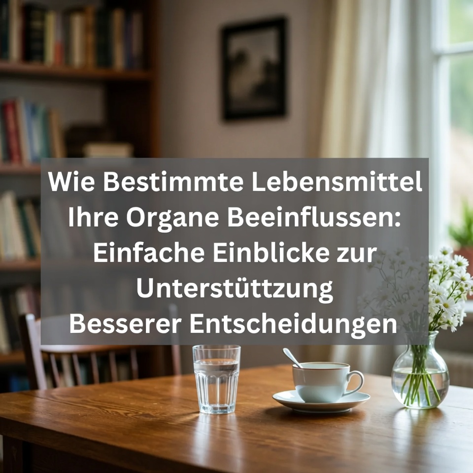 Wie bestimmte Lebensmittel Ihre Organe beeinflussen können: Einfache Einblicke für bessere Entscheidungen