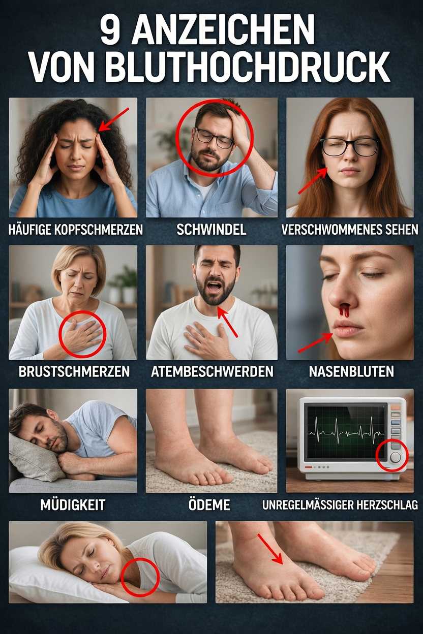 9 überraschende Anzeichen, die auf Bluthochdruck hindeuten können – und warum Sie darauf achten sollten