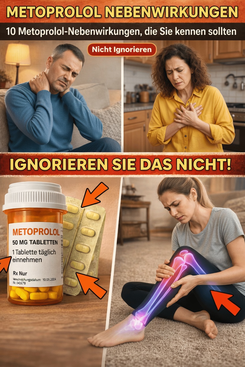 10 wichtige Nebenwirkungen von Metoprolol, die Sie kennen sollten