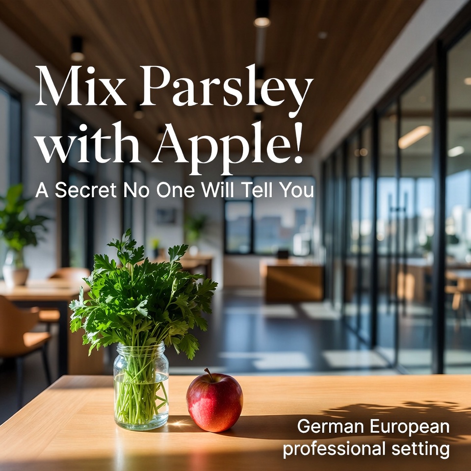 Petersilie mit Apfel mischen! Ein Geheimnis, das dir niemand verrät