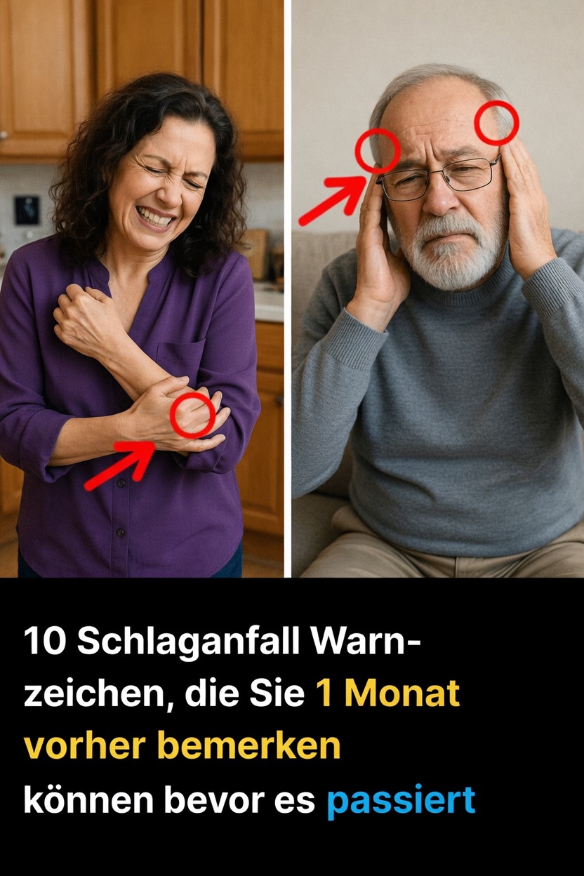 10 Schlaganfall-Warnzeichen, die bis zu 1 Monat vorher auftreten können – worauf Sie achten sollten