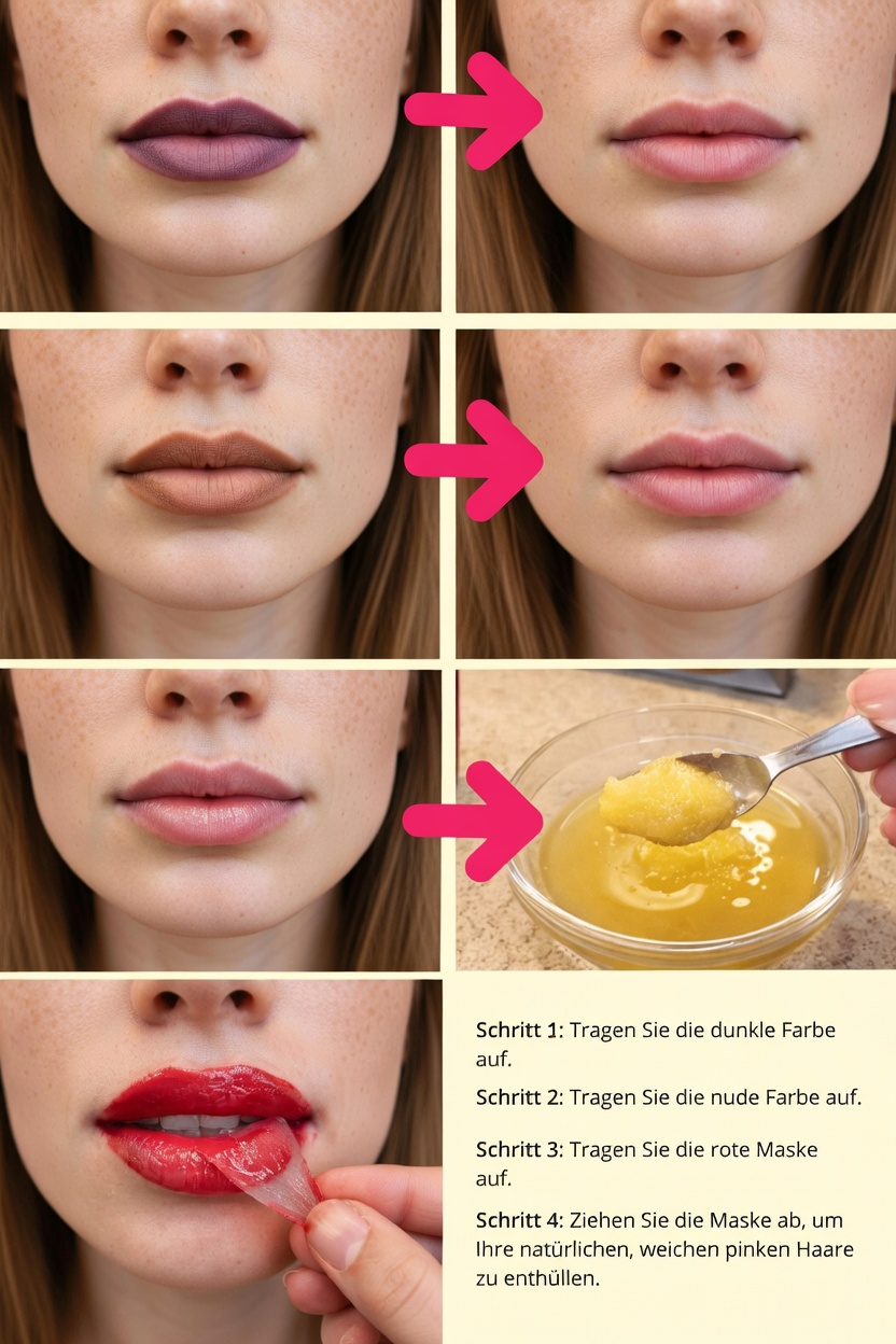 Einfache Wege, mit Alltagszutaten weichere, ebenmäßiger aussehende Lippen zu unterstützen