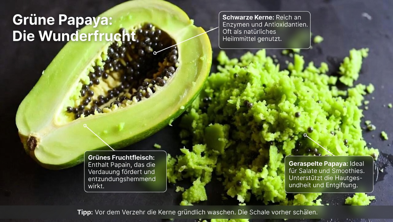 Paste aus grüner Papaya und Papayakernen: Ein einfaches Hausritual für tägliches Gelenkwohlbefinden, das Sie vielleicht ausprobieren möchten