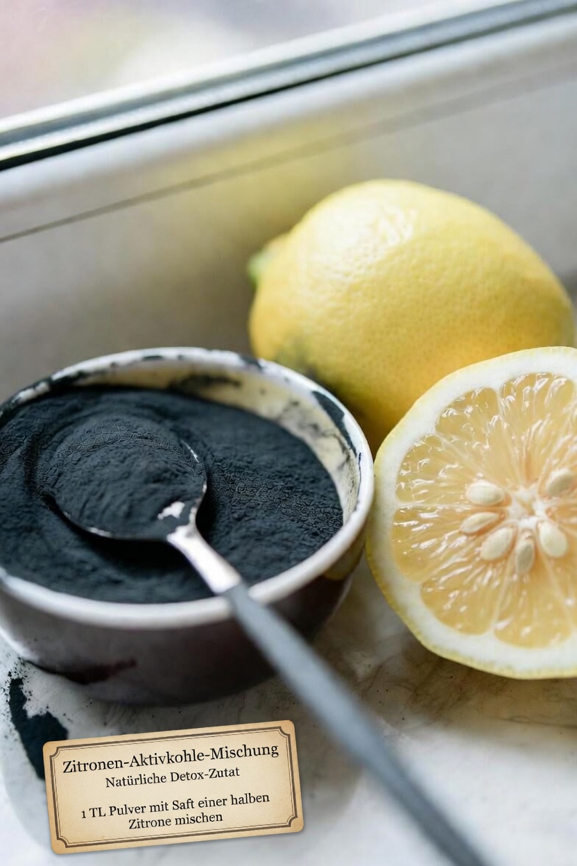 Entdecken Sie, wie Sie Zitronensaft und Aktivkohle für alltägliche Heimexperimente kombinieren