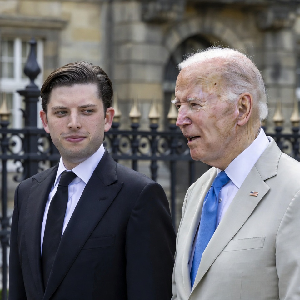 Barron Trump zeigt sein wahres Gesicht, als er Joe Biden gegenübersteht