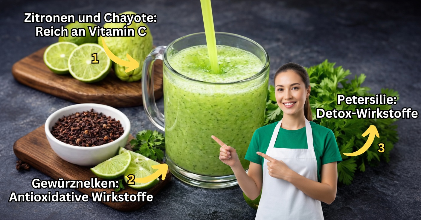 Chayote und Zitrone für die Durchblutung: natürliches Getränk