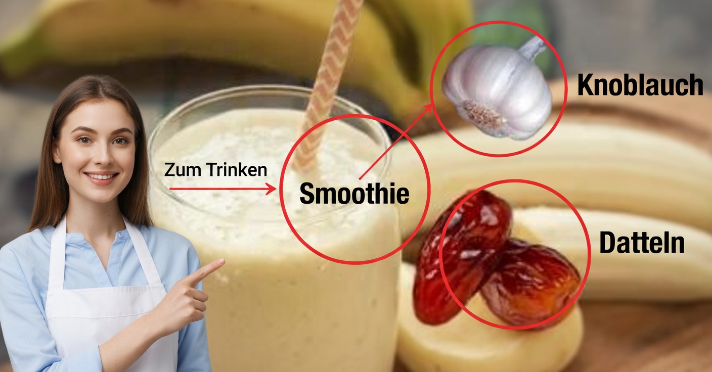 Bananen-Knoblauch-Smoothie mit Datteln: natürliches Heilmittel für deine Gesundheit