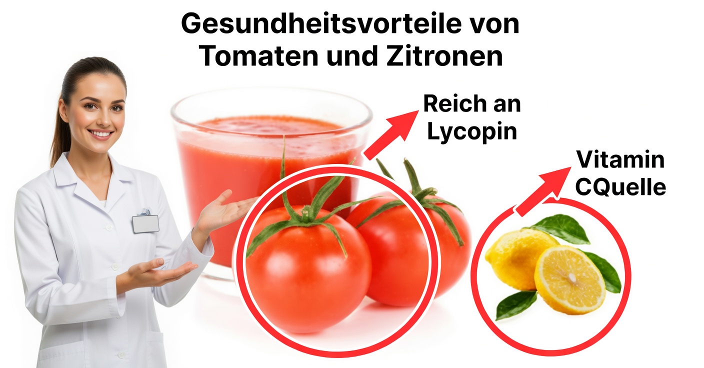 Tomate mit Zitrone: Natürliche Vorteile und Anwendungen