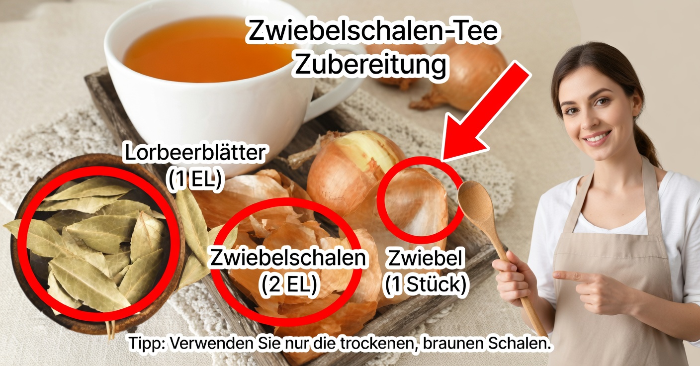 Zwiebel-Lorbeer-Tee gegen Husten