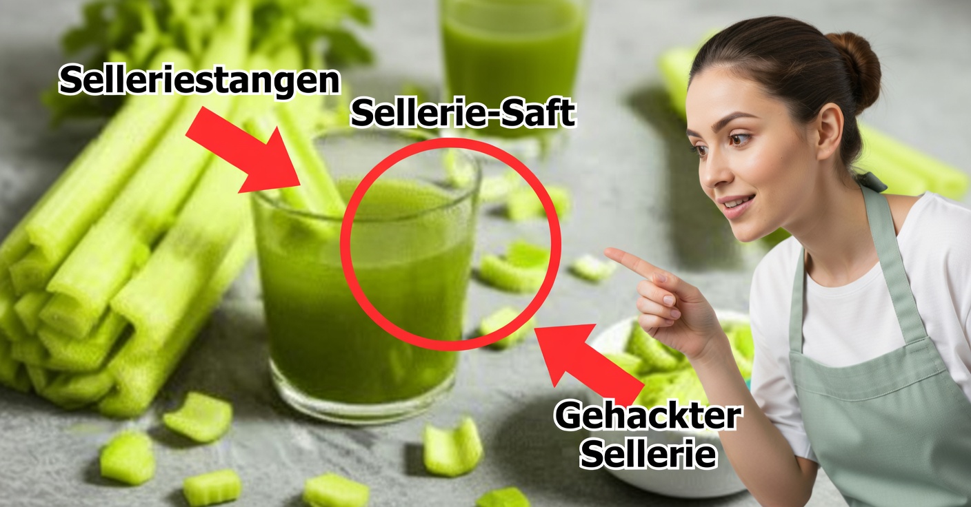 Selleriesaft zur Reinigung von Nieren, Leber und Lunge