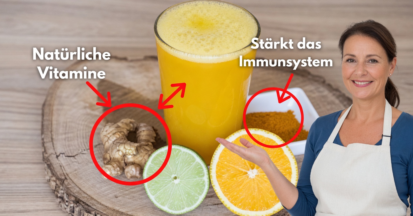 Orangen-Ingwer-Saft zur Reinigung der Organe