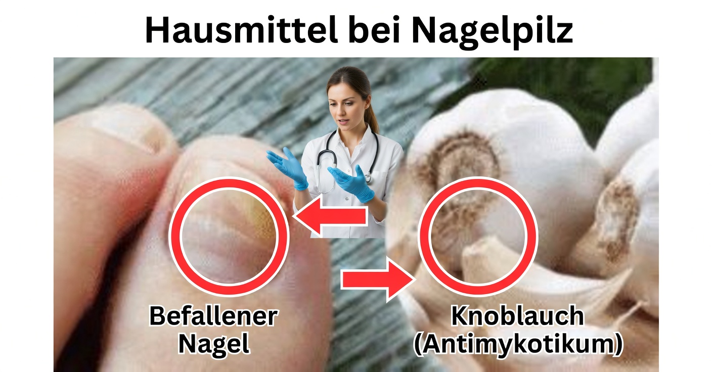 Knoblauch gegen Pilze am Kopf, an den Händen, Nägeln und Füßen