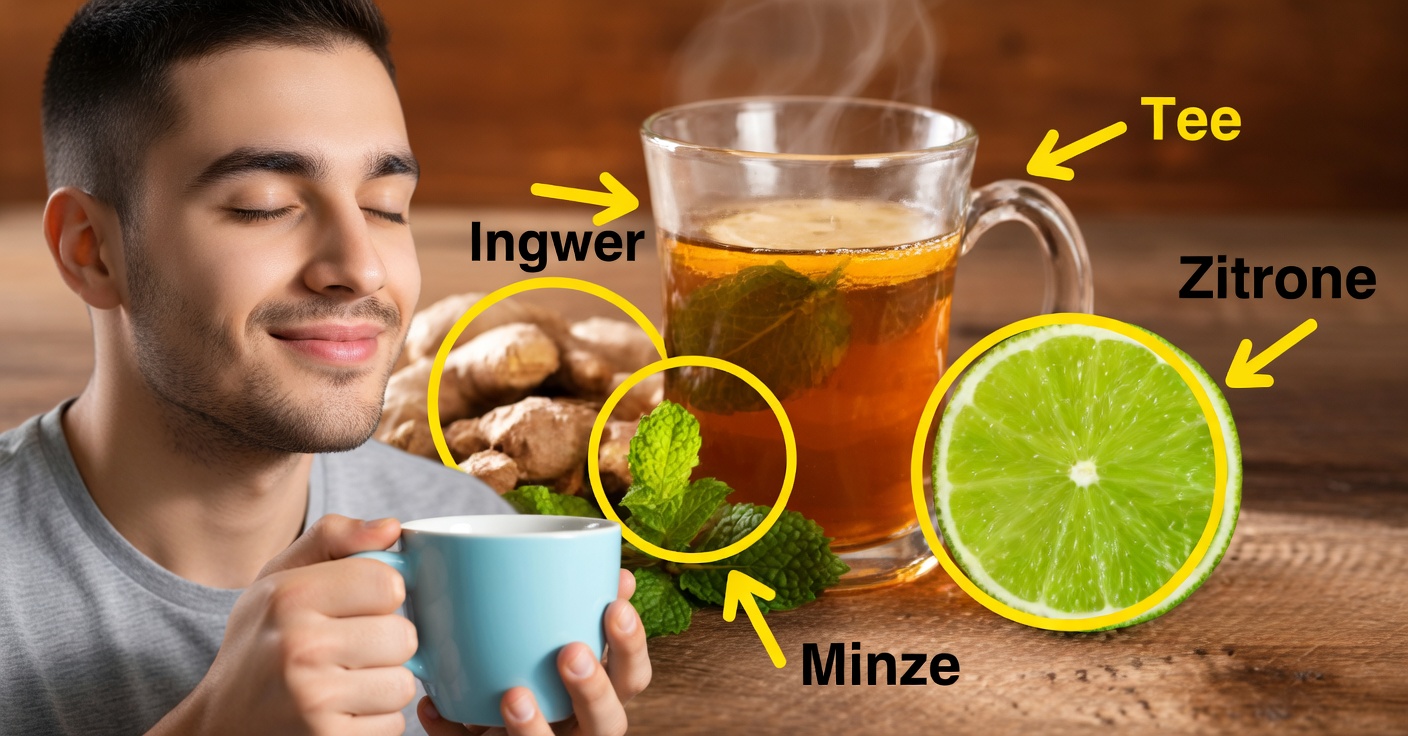 Minztee mit Ingwer und Zitrone: Natürliche Linderung für den Körper