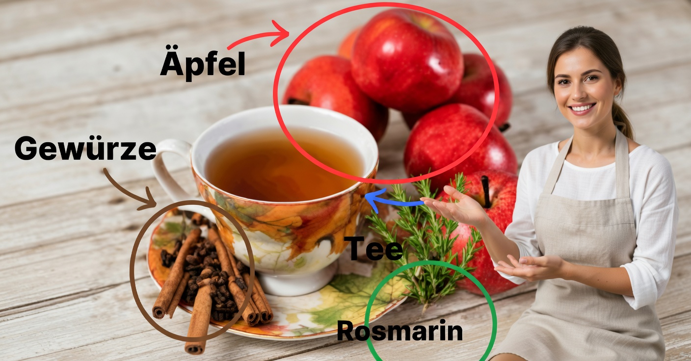 Gekochter Apfel und Rosmarin: Vorteile für deine Gesundheit