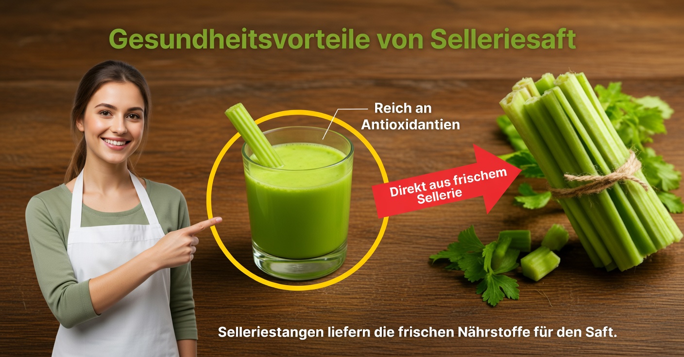 Selleriesaft zur Entgiftung von Nieren, Leber und Lunge