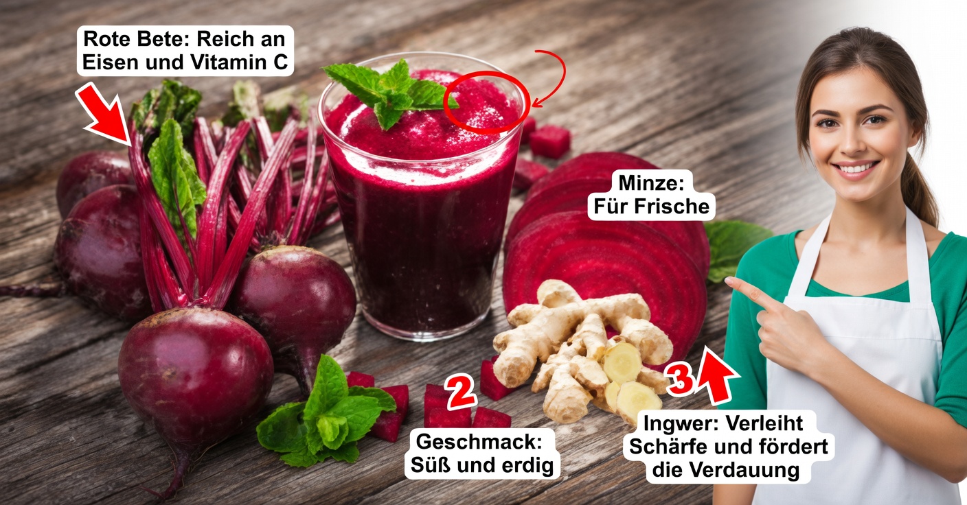 Rote-Bete-Ingwer-Saft: Energie und Gesundheit im Glas