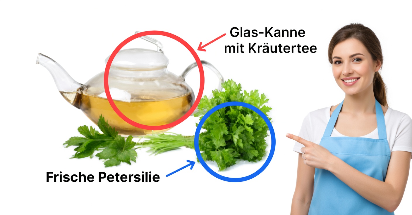 Petersilientee zur Entzündungshemmung und Entwässerung