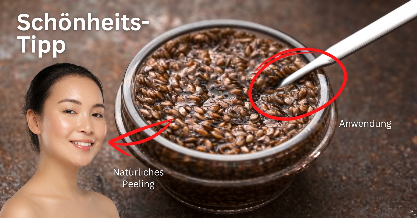 Leinsamenmaske gegen Flecken und Falten