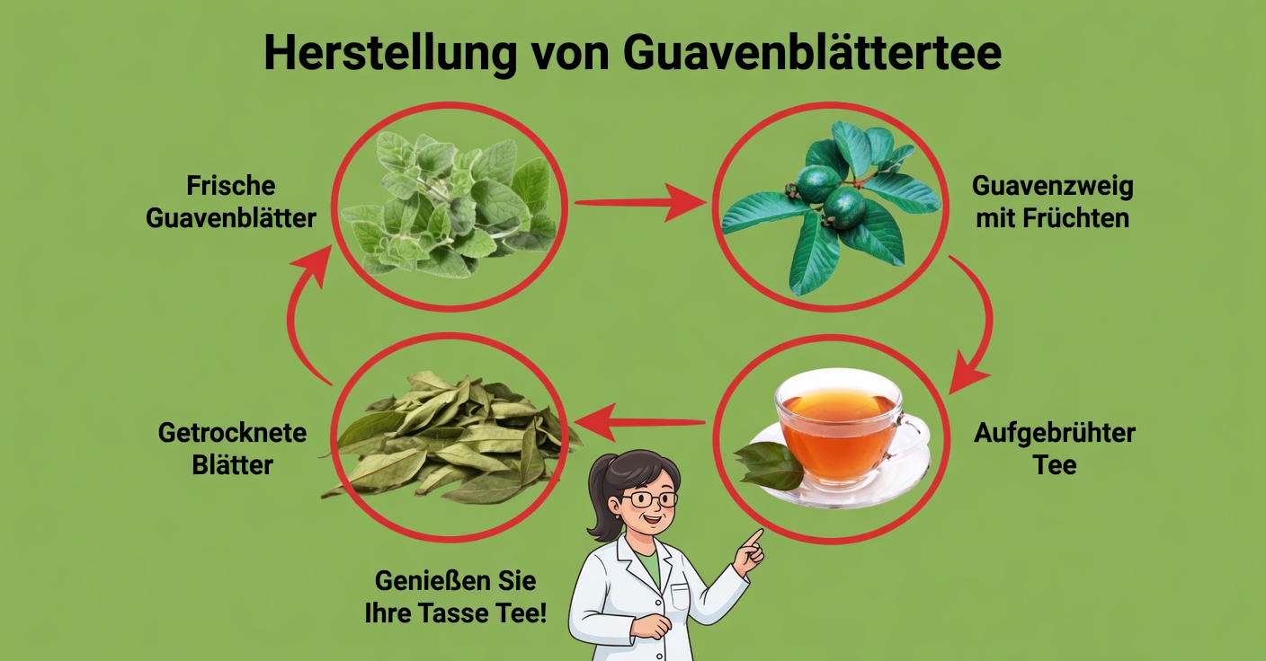 Guavenaufguss: reinigt die Leber und reguliert den Blutdruck