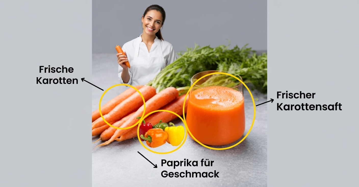 Paprika- und Karottensaft: Vorteile und gesundes Rezept