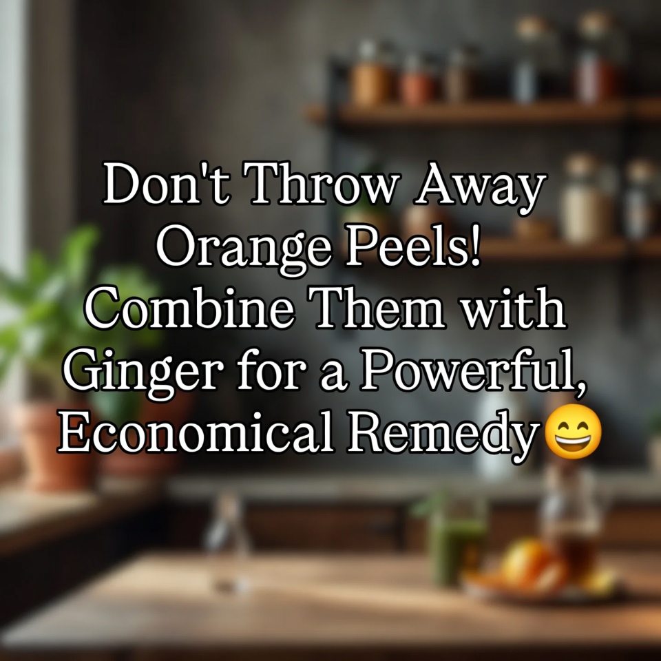 Wirf Orangenschalen nicht weg! Kombiniere sie mit Ingwer für ein kraftvolles, kostengünstiges Hausmittel 🍊🌿