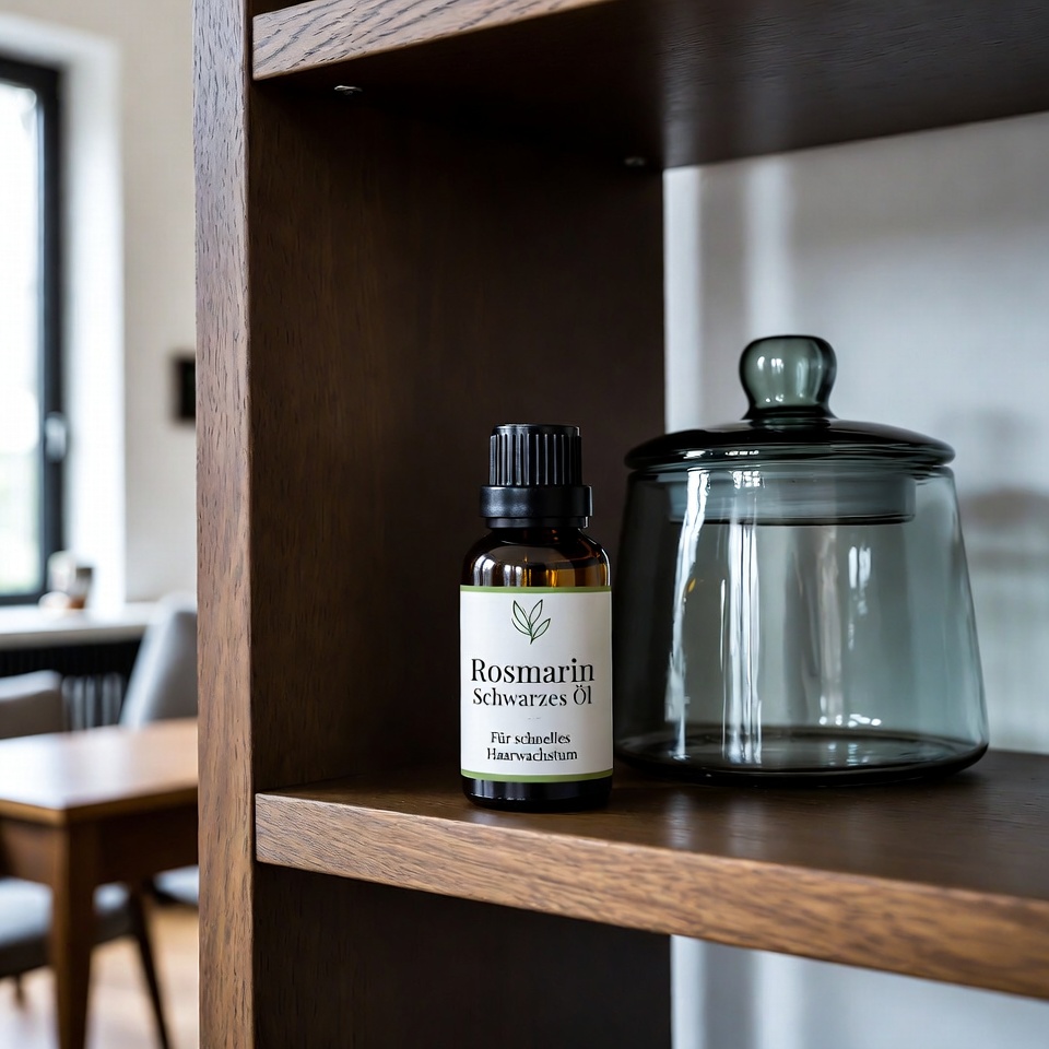Rosmarin-Schwarzöl für schnelles Haarwachstum