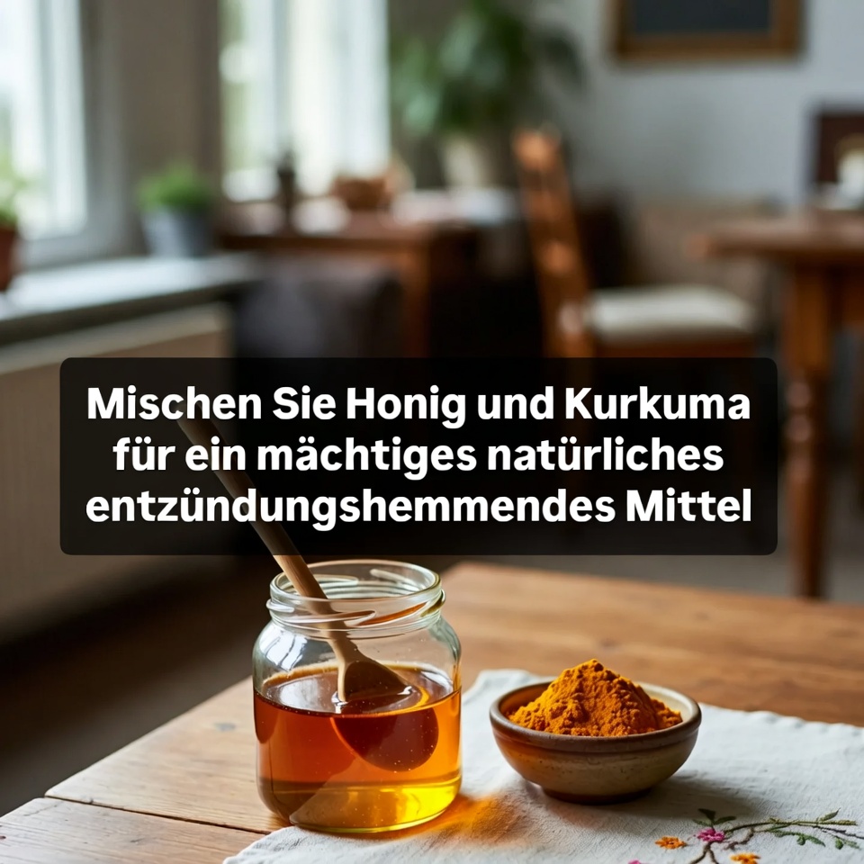 Honig und Kurkuma mischen für ein kraftvolles natürliches entzündungshemmendes Heilmittel