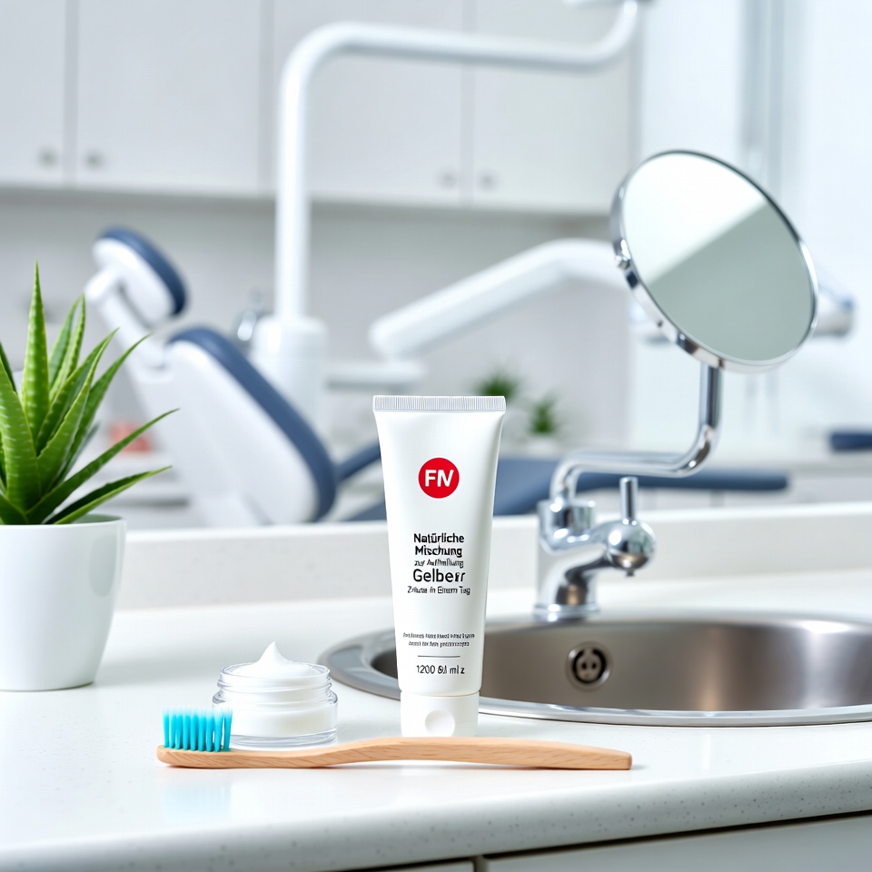 Natürliche Mischung, um gelbe Zähne zu Hause an einem Tag aufzuhellen