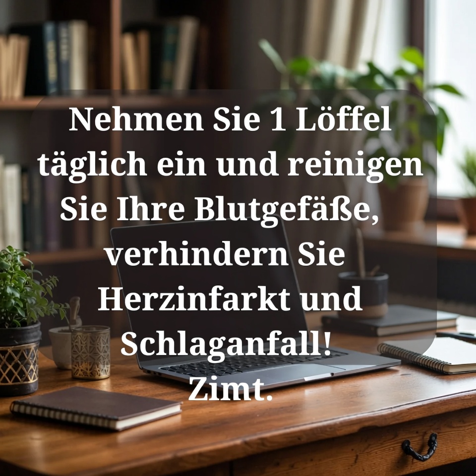 Nimm täglich 1 Löffel und reinige deine Blutgefäße – beuge Herzinfarkt und Schlaganfall vor! Zimt