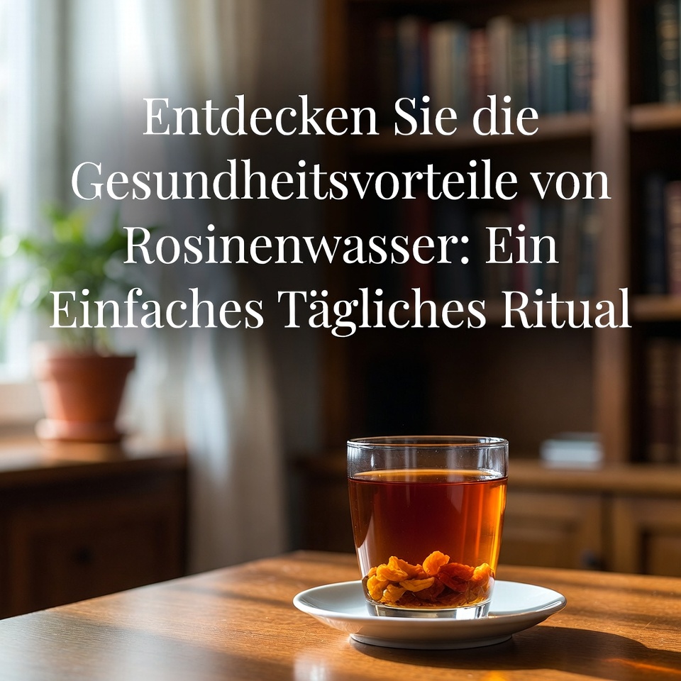 Entdecken Sie die Gesundheitsvorteile von Rosinenwasser: Ein einfaches tägliches Ritual