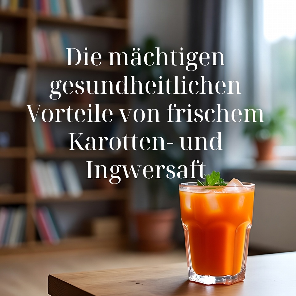 Die kraftvollen Gesundheitsvorteile von frischem Karotten-Ingwer-Saft