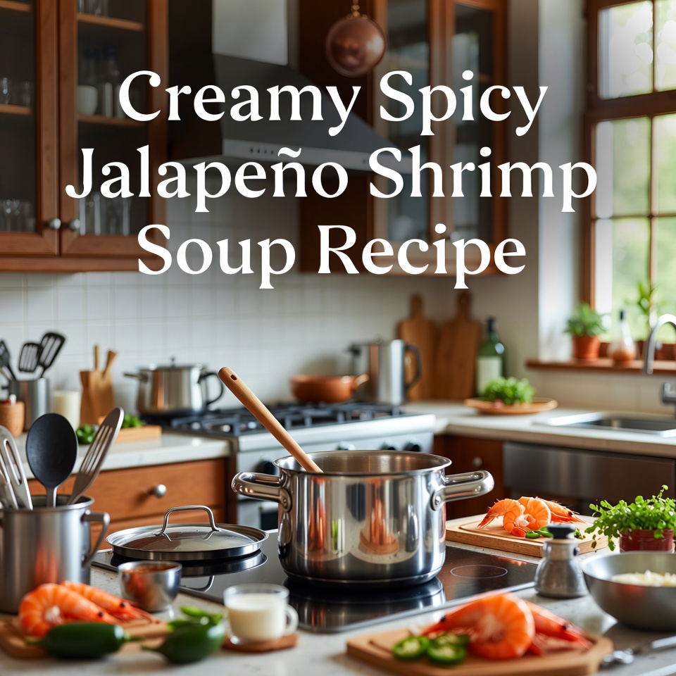 Cremige Würzige Jalapeño-Garnelensuppe Rezept