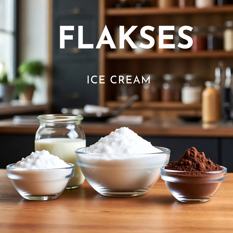 Flakes-Eiscreme mit 3 einfachen Zutaten