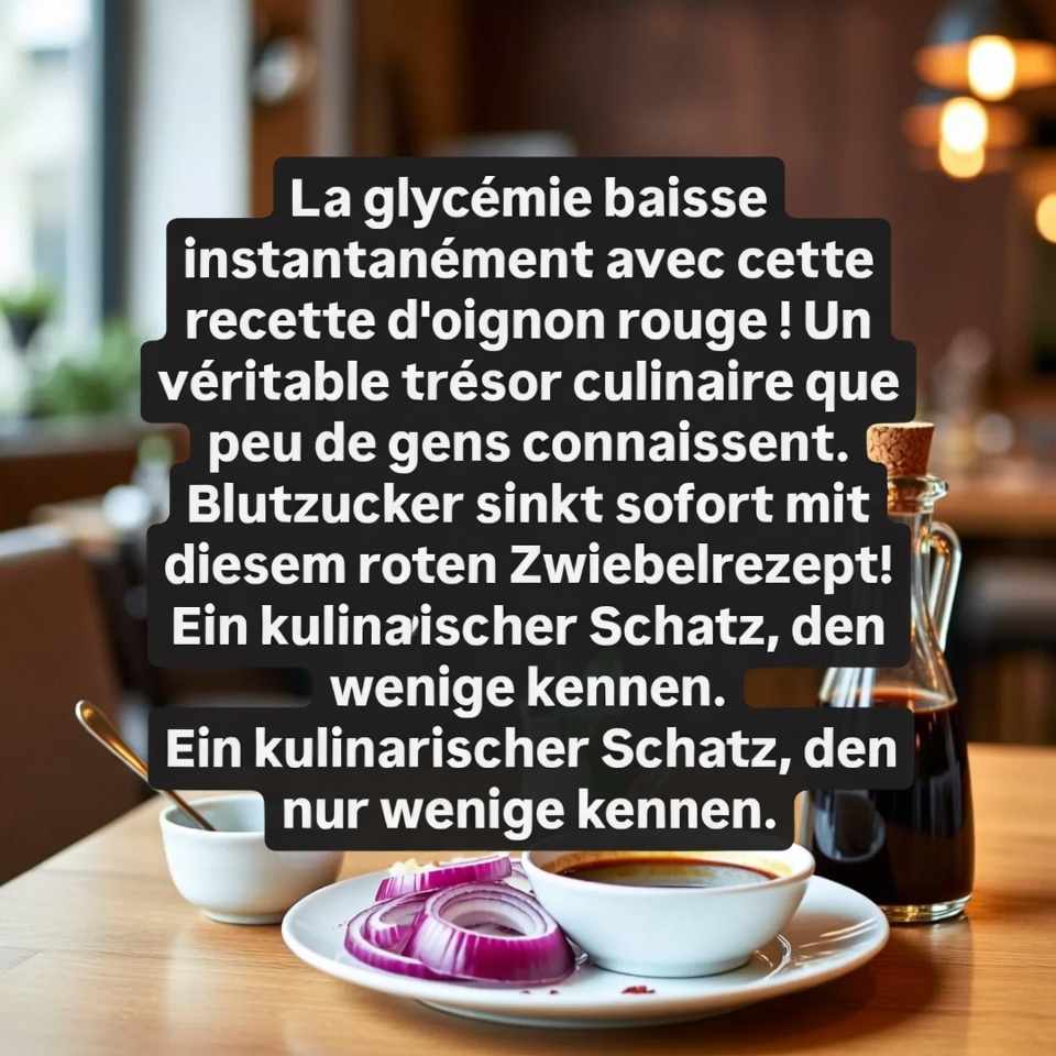 Der Blutzucker sinkt sofort mit diesem Rezept aus roter Zwiebel! Ein wahrer kulinarischer Schatz, den nur wenige kennen