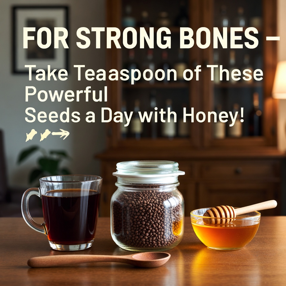 FÜR STARKE KNOCHEN – Nimm täglich einen Teelöffel dieser kraftvollen Samen mit Honig!