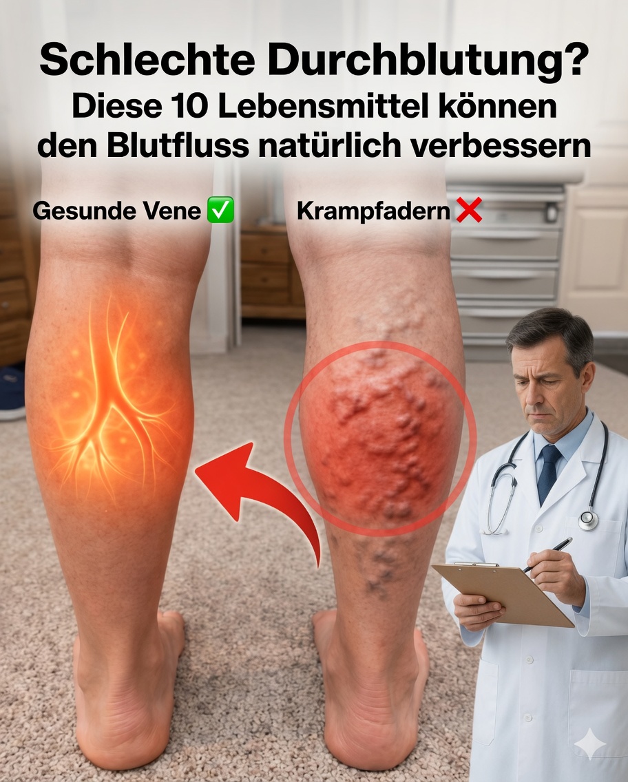 Schlechte Durchblutung in Beinen und Füßen? 10 Lebensmittel, die den Blutfluss auf natürliche Weise verbessern können