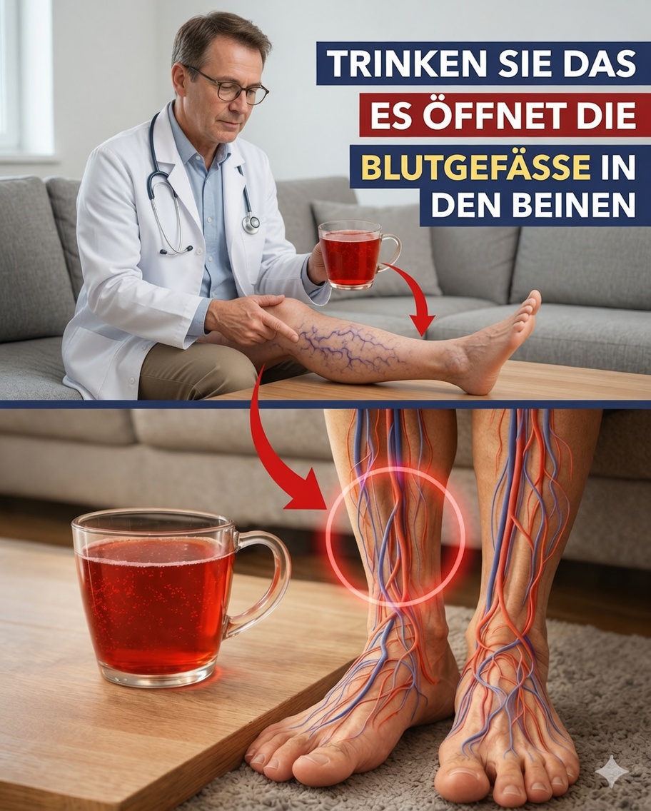 Über 60? Trinken Sie DAS, um die Durchblutung in den Beinen schnell zu verbessern